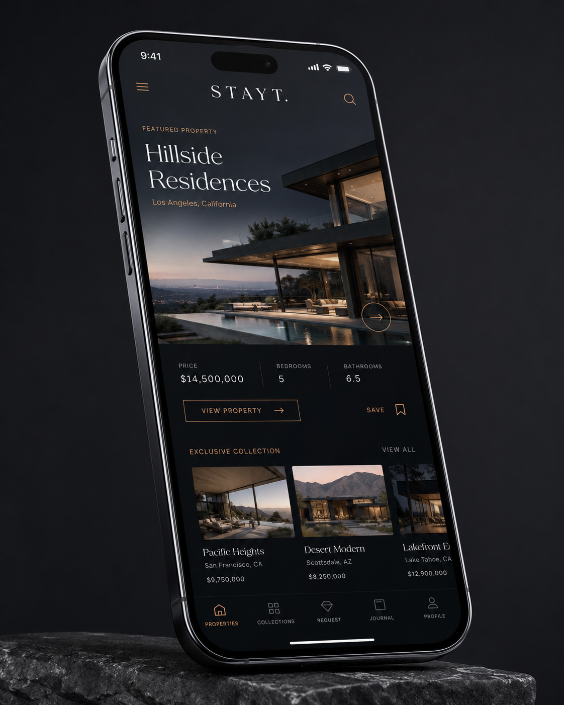 STAYT. Portfolio UI Preview
